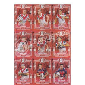 2017 ESP Elite MR109-MR117 Ruby Mojo Set of 9 St George Illawarra Dragons