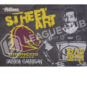 2021 NRL Traders Street Art Black SAB1 Patrick Carrigan