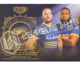 2022 NRL Elite Captains C10 Parramatta Eels Clint Gutherson & Junior Paulo